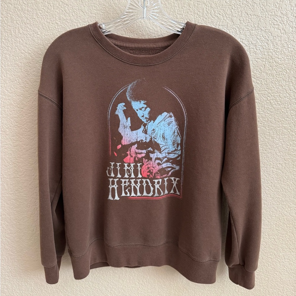 Abercrombie Kids Brown Jimi Hendrix Crewneck